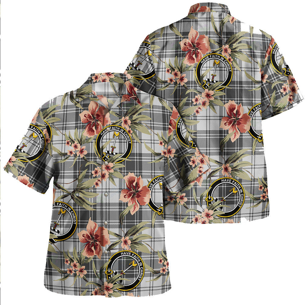 Clan Glendinning Tartan Crest Badge Aloha Hawaiian Shirt Tropical Old Style ON63 Glendinning Tartan Tartan Today   
