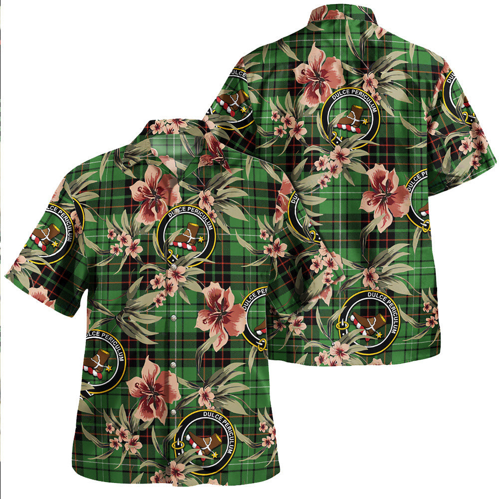 Clan MacAulay of Lewis Ancient Tartan Crest Badge Aloha Hawaiian Shirt Tropical Old Style WH13 MacAulay of Lewis Ancient Tartan Tartan Today   