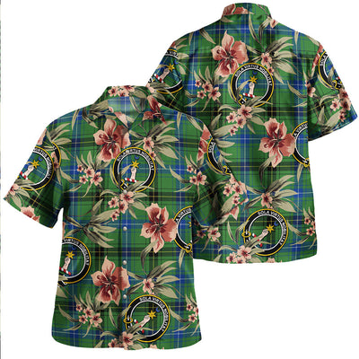 Henderson Modern Tartan Clan Crest Badge Aloha Hawaiian Shirt Tropical Old Style