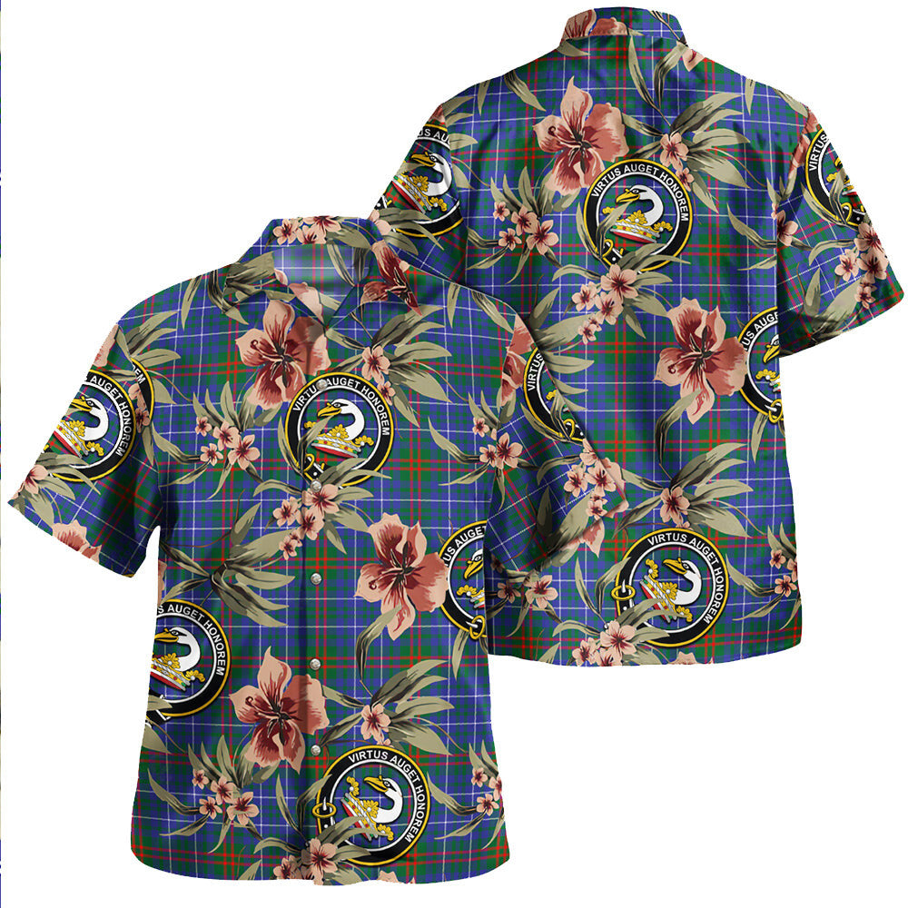 Clan Edmonstone Ancient Tartan Crest Badge Aloha Hawaiian Shirt Tropical Old Style OU55 Edmonstone Ancient Tartan Tartan Today   