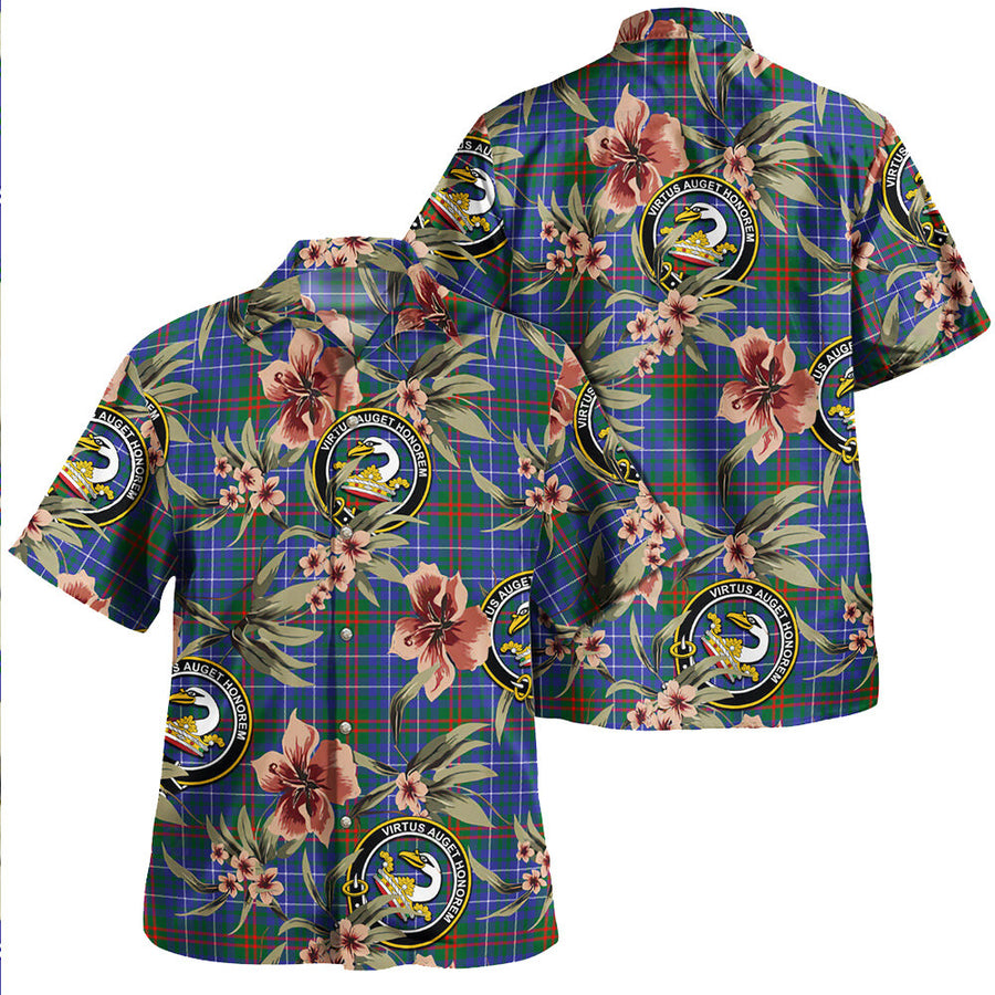 Clan Edmonstone Ancient Tartan Crest Badge Aloha Hawaiian Shirt Tropical Old Style