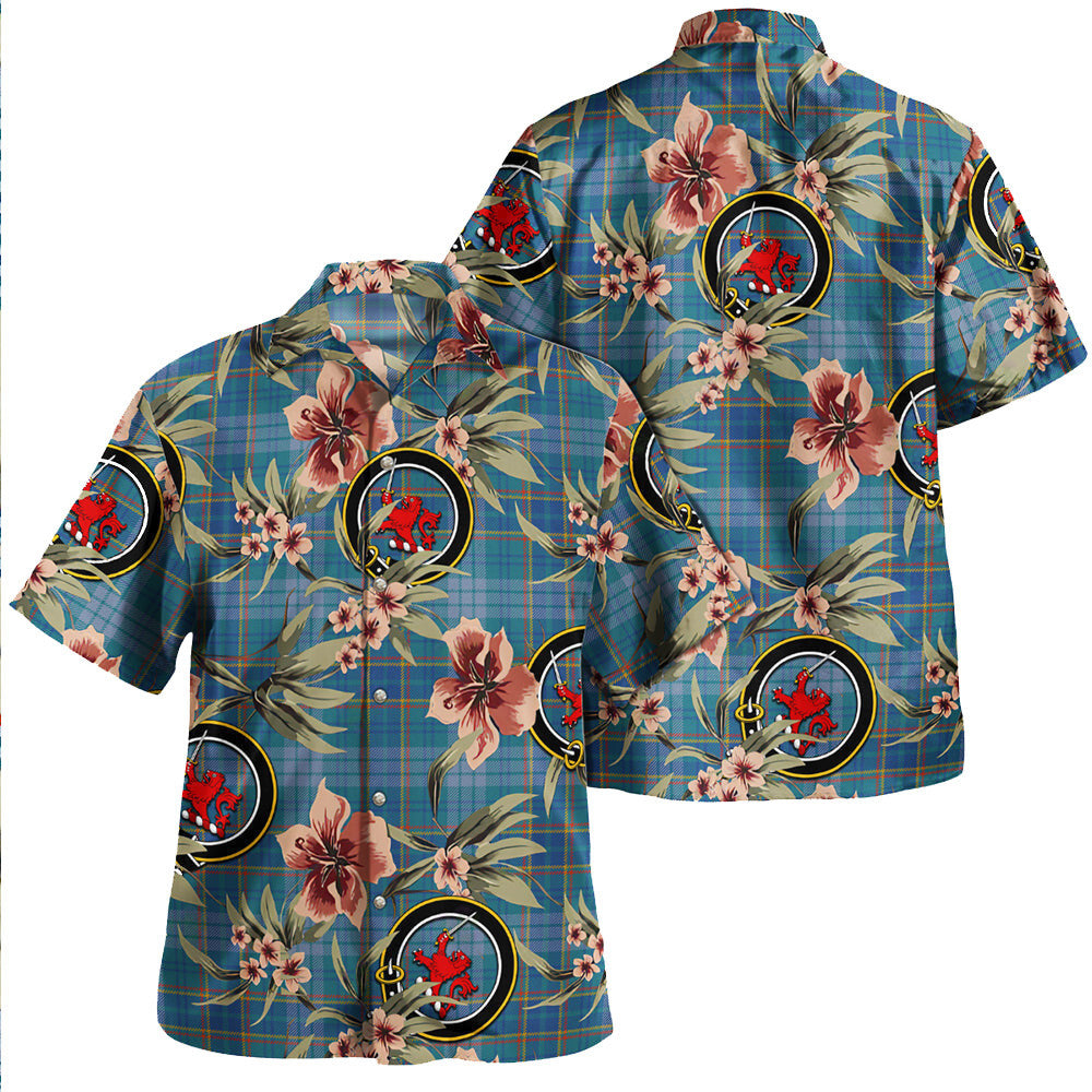 Clan Dempster Ancient Tartan Crest Badge Aloha Hawaiian Shirt Tropical Old Style UE86 Dempster Ancient Tartan Tartan Today   