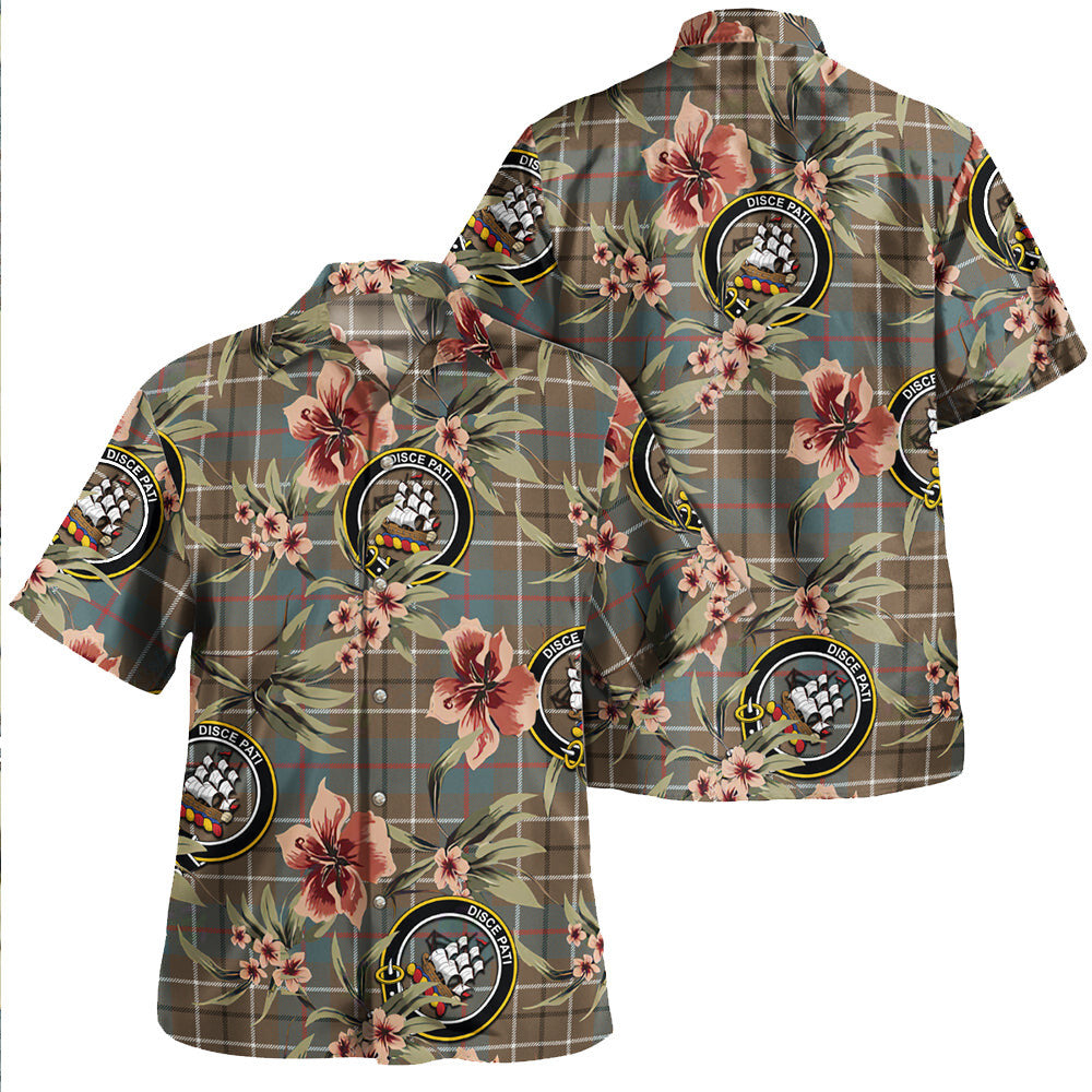 Clan Duncan Weathered Tartan Crest Badge Aloha Hawaiian Shirt Tropical Old Style JF23 Duncan Weathered Tartan Tartan Today   