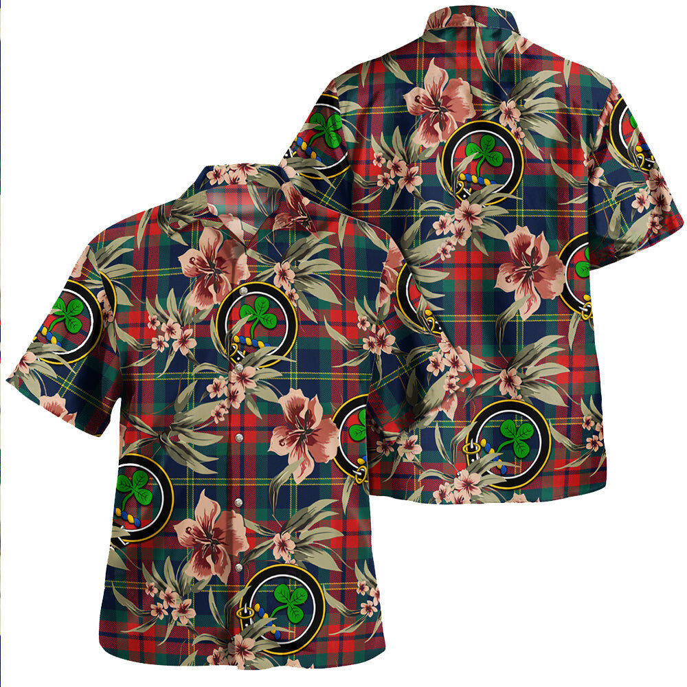 Clan Harvey Modern Tartan Crest Badge Aloha Hawaiian Shirt Tropical Old Style QZ43 Harvey Modern Tartan Tartan Today   