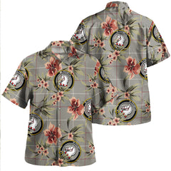Clan Dunbar of Pitgaveny Tartan Crest Badge Aloha Hawaiian Shirt Tropical Old Style WT63 Dunbar of Pitgaveny Tartan Tartan Today   