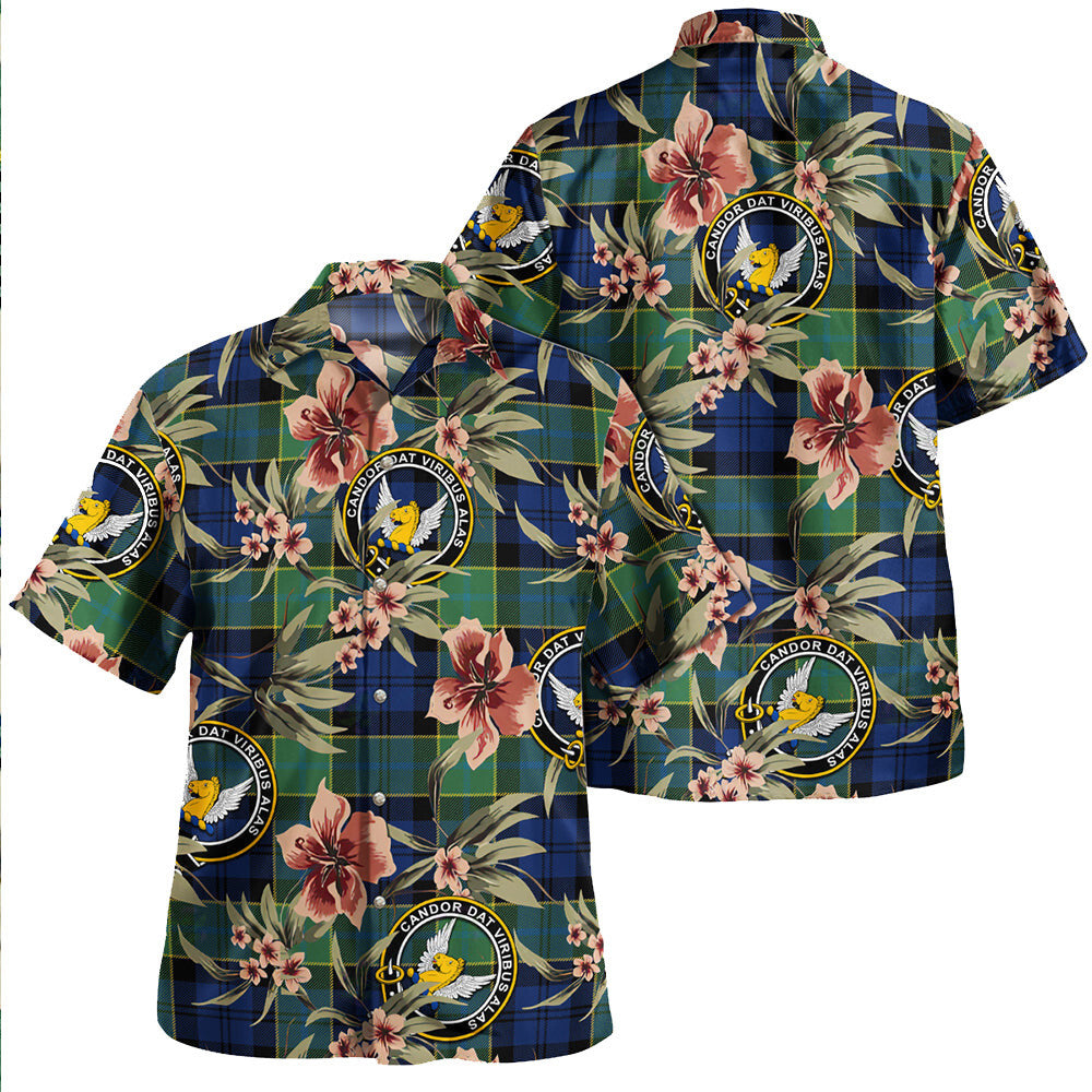 Clan Hogarth Modern Tartan Crest Badge Aloha Hawaiian Shirt Tropical Old Style SM92 Hogarth Modern Tartan Tartan Today   