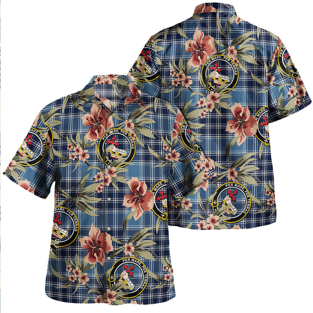 Clan MacDonald Lord of the Isles Hunting Blue (Donald Lord of the Isles Hunting Blue) Modern Tartan Crest Badge Aloha Hawaiian Shirt Tropical Old Style CZ76 MacDonald Lord of the Isles Hunting Blue (Donald Lord of the Isles Hunting Blue) Modern Tartan Tartan Today   