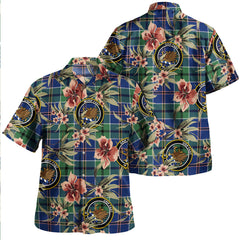 Clan Leslie of the Hebrides Modern Tartan Crest Badge Aloha Hawaiian Shirt Tropical Old Style JT60 Leslie of the Hebrides Modern Tartan Tartan Today   