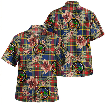 Clan MacBeth Modern Tartan Crest Badge Aloha Hawaiian Shirt Tropical Old Style