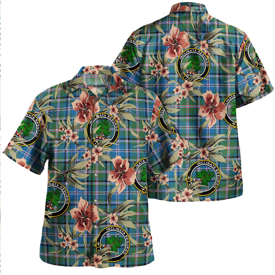 Clan Couper (Cooper) Ancient Tartan Crest Badge Aloha Hawaiian Shirt Tropical Old Style