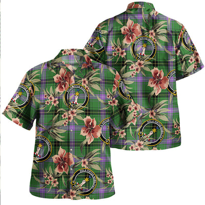 Henderson (MacKendrick) Ancient Tartan Clan Crest Badge Aloha Hawaiian Shirt Tropical Old Style