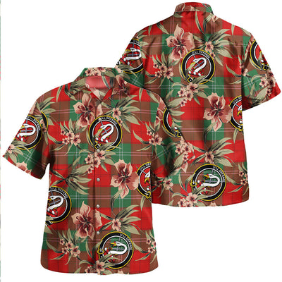 Clan Lennox Modern Tartan Crest Badge Aloha Hawaiian Shirt Tropical Old Style