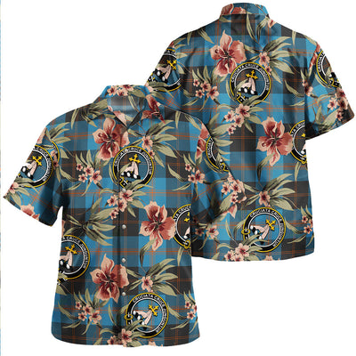 Clan Garden Tartan Crest Badge Aloha Hawaiian Shirt Tropical Old Style