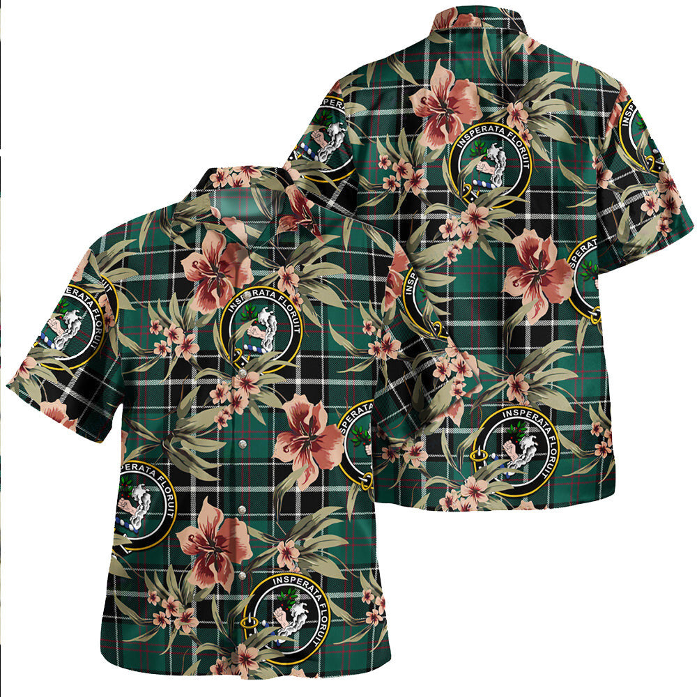 Clan Cleghorn Modern Tartan Crest Badge Aloha Hawaiian Shirt Tropical Old Style IT71 Cleghorn Modern Tartan Tartan Today   