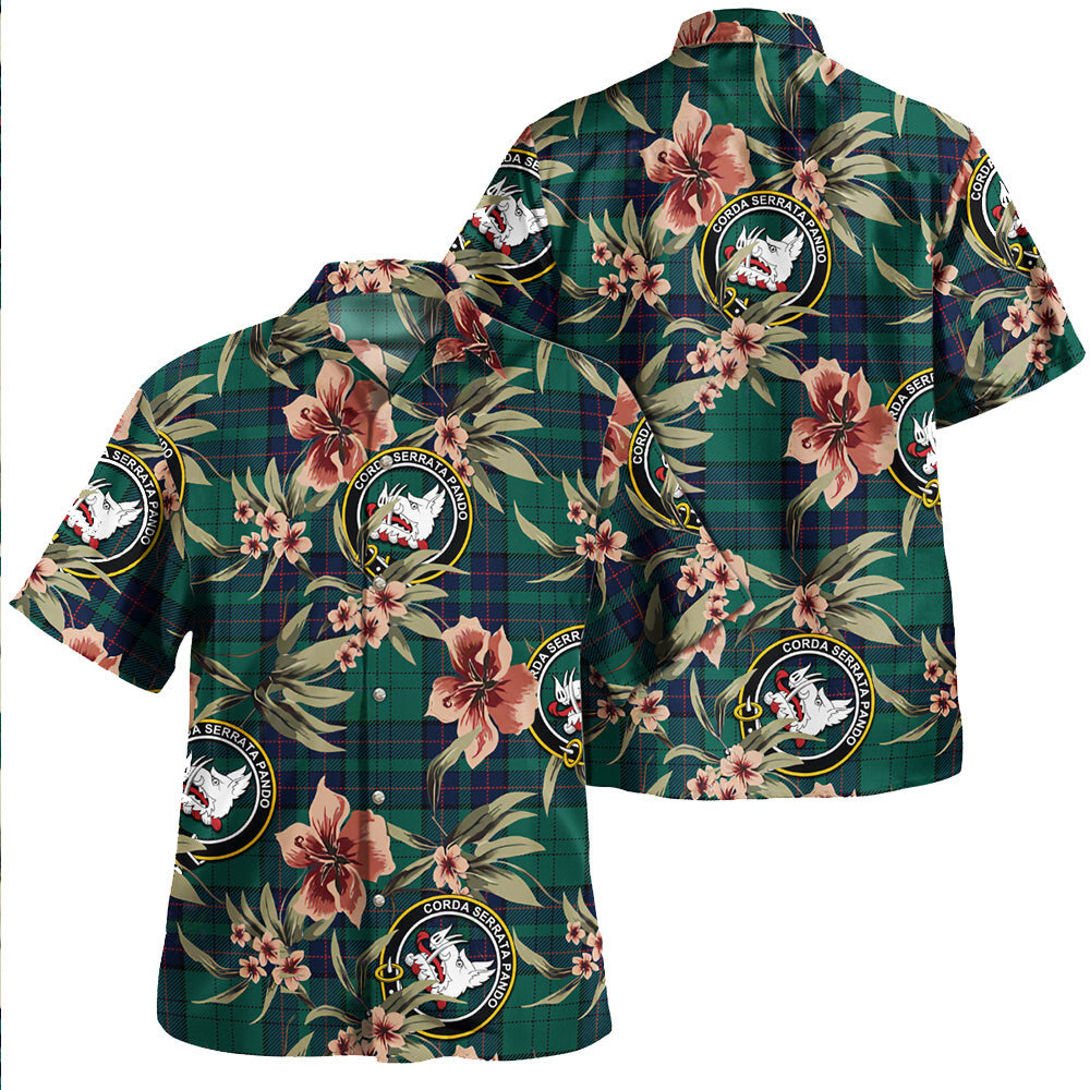 Clan Lockhart Modern Tartan Crest Badge Aloha Hawaiian Shirt Tropical Old Style AQ52 Lockhart Modern Tartan Tartan Today   