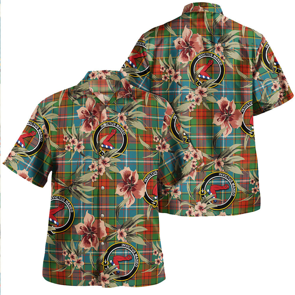Clan Crozier Ancient Tartan Crest Badge Aloha Hawaiian Shirt Tropical Old Style CH16 Crozier Ancient Tartan Tartan Today   