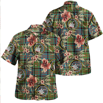 Clan MacDonald of Clanranald (Donald of Clanranald) Ancient Tartan Crest Badge Aloha Hawaiian Shirt Tropical Old Style