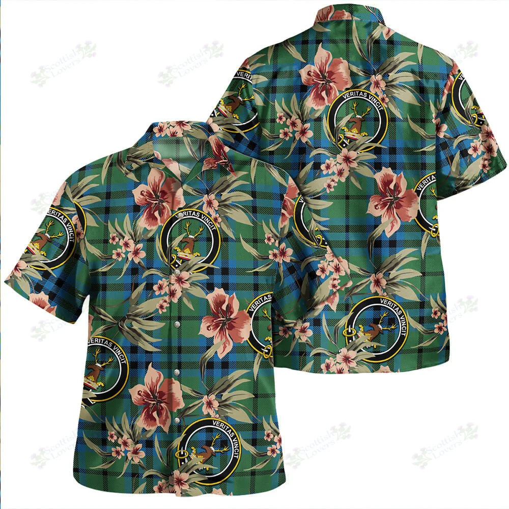 Clan Keith (Marshall) Ancient Tartan Crest Badge Aloha Hawaiian Shirt Tropical Old Style QE47 Keith (Marshall) Ancient Tartan Tartan Today   