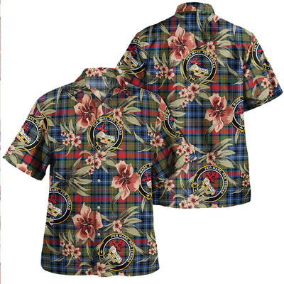 Clan MacDonald of P.E. Island (Donald of P.E. Island) Modern Tartan Crest Badge Aloha Hawaiian Shirt Tropical Old Style GE19