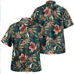 Clan Hunter of Hunterston (Michael of Hunterston) Modern Tartan Crest Badge Aloha Hawaiian Shirt Tropical Old Style ND59 Hunter of Hunterston (Michael of Hunterston) Modern Tartan Tartan Today   