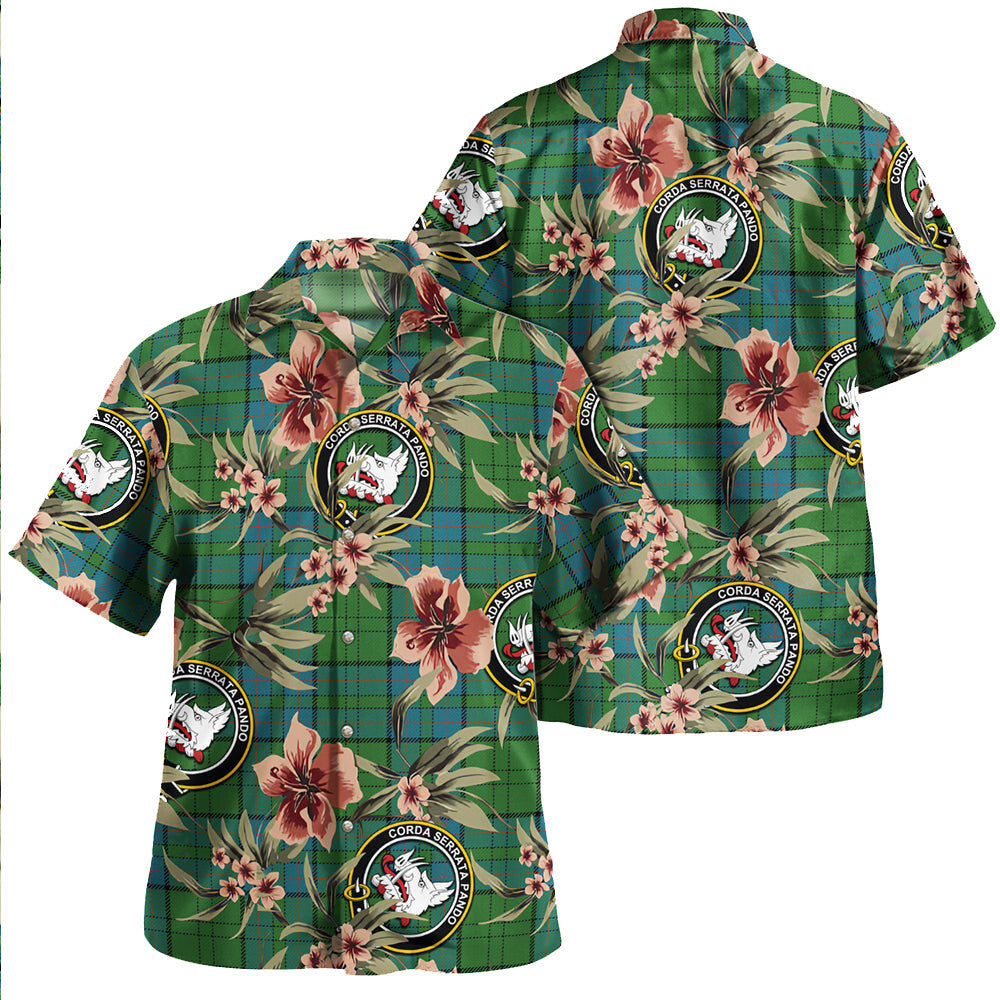 Clan Lockhart Ancient Tartan Crest Badge Aloha Hawaiian Shirt Tropical Old Style LI35 Lockhart Ancient Tartan Tartan Today   