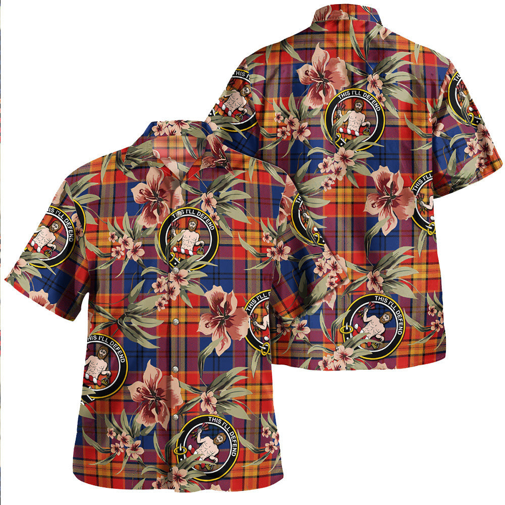 Clan MacGurk Modern Tartan Crest Badge Aloha Hawaiian Shirt Tropical Old Style HP11 MacGurk Modern Tartan Tartan Today   