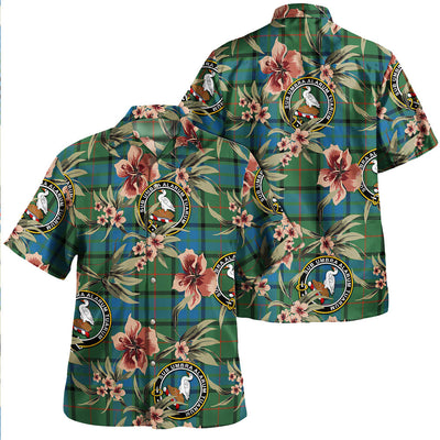 Clan Lauder Ancient Tartan Crest Badge Aloha Hawaiian Shirt Tropical Old Style