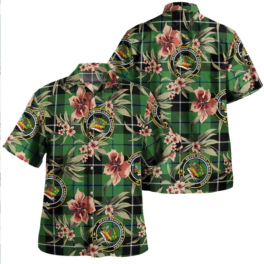 Douglas Ancient Tartan Clan Crest Badge Aloha Hawaiian Shirt Tropical Old Style IX18 Douglas Ancient Tartan Tartan Today   