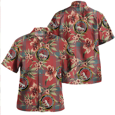 Clan MacDonald of Sleat (Donald Lord MacDonald) Weathered Tartan Crest Badge Aloha Hawaiian Shirt Tropical Old Style FU49