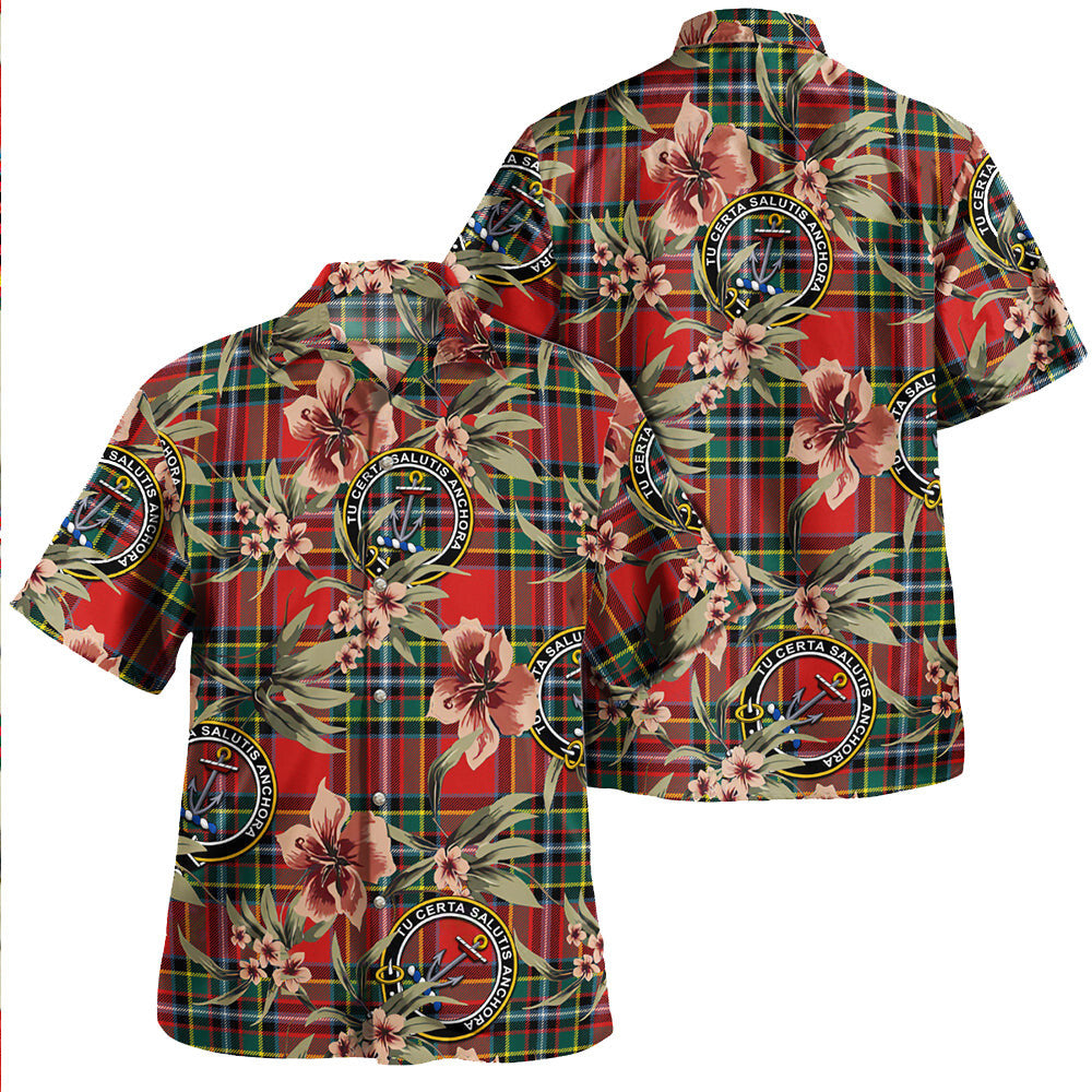 Clan Gillespie Modern Tartan Crest Badge Aloha Hawaiian Shirt Tropical Old Style TY18 Gillespie Modern Tartan Tartan Today   