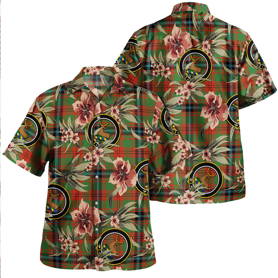 Clan Fulton 1999 Ancient Tartan Crest Badge Aloha Hawaiian Shirt Tropical Old Style