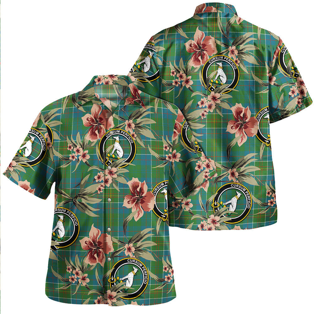 Clan Hunter of Hunterston (Galbraith of Hunterston) Ancient Tartan Crest Badge Aloha Hawaiian Shirt Tropical Old Style JI59 Hunter of Hunterston (Galbraith of Hunterston) Ancient Tartan Tartan Today   
