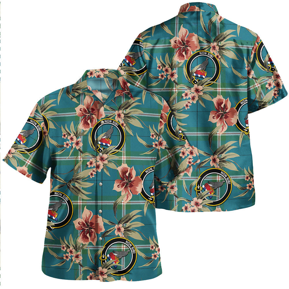 Cleland Ancient Tartan Clan Crest Badge Aloha Hawaiian Shirt Tropical Old Style YP22 Cleland Ancient Tartan Tartan Today   