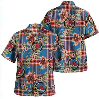 Clan Laing of Archiestown (Lang of Archiestown) Ancient Tartan Crest Badge Aloha Hawaiian Shirt Tropical Old Style WA13
