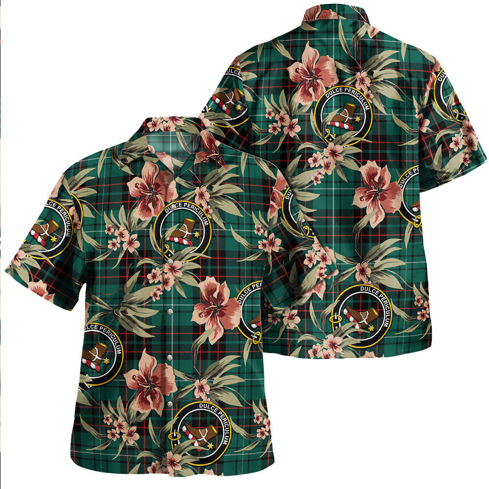 Clan MacAulay of Lewis Modern Tartan Crest Badge Aloha Hawaiian Shirt Tropical Old Style ZP78 MacAulay of Lewis Modern Tartan Tartan Today   