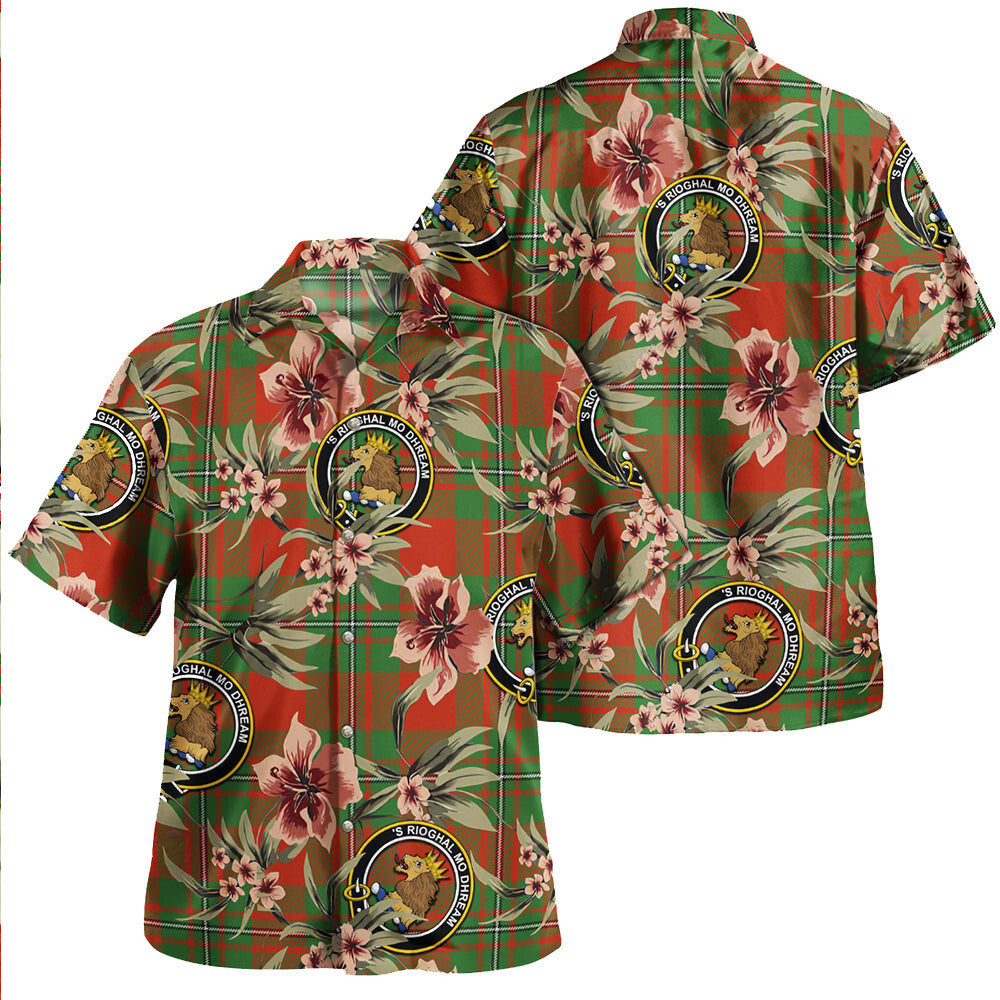 Clan MacGregor of Cardney (Gregor of Cardney) Ancient Tartan Crest Badge Aloha Hawaiian Shirt Tropical Old Style ZZ41 MacGregor of Cardney (Gregor of Cardney) Ancient Tartan Tartan Today   