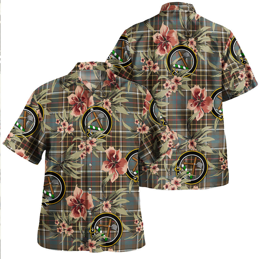 Clan Hislop #2 Weathered Tartan Crest Badge Aloha Hawaiian Shirt Tropical Old Style KE75 Hislop #2 Weathered Tartan Tartan Today   