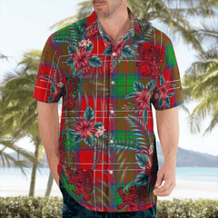 Clan Chisholm Tartan Scottish Lion Hawaiian Shirt KE74 Chisholm Tartan Tartan Hawaii Shirt   
