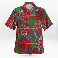 Clan Chisholm Tartan Scottish Lion Hawaiian Shirt KE74 Chisholm Tartan Tartan Hawaii Shirt   