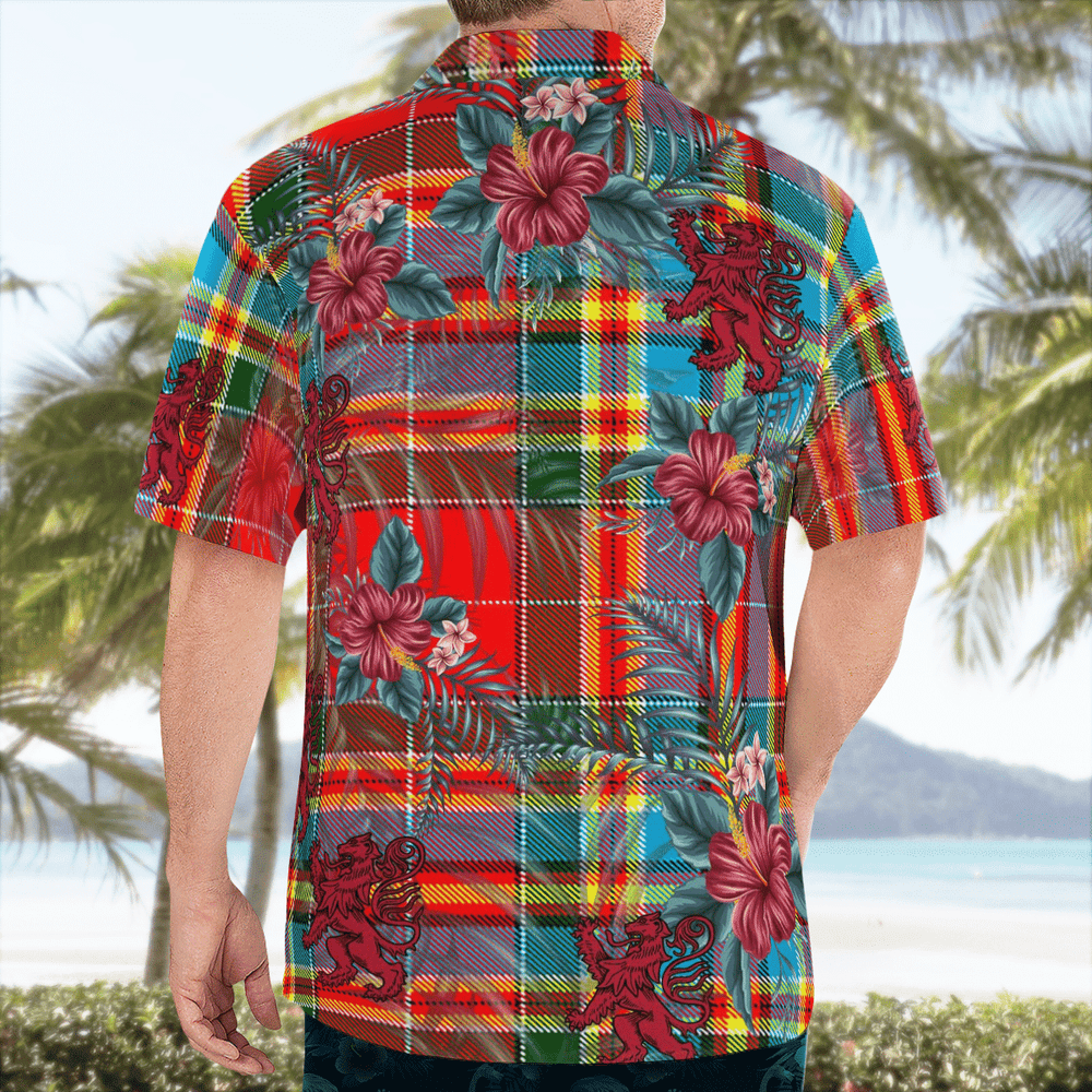 Clan Chattan Tartan Scottish Lion Hawaiian Shirt ZK99 Chattan Tartan Tartan Hawaii Shirt   