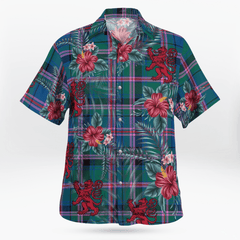 Clan Cooper Ancient  Tartan Scottish Lion Hawaiian Shirt QO29 Cooper Ancient Tartan Tartan Hawaii Shirt   