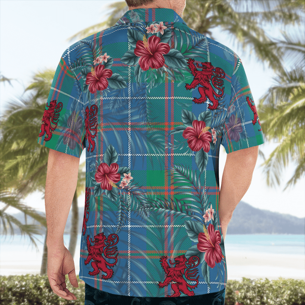 Clan MacHardy Ancient Tartan Scottish Lion Hawaiian Shirt OZ29 MacHardy Ancient Tartan Tartan Hawaii Shirt   