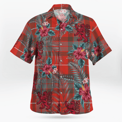 Clan Fraser Weathered Tartan Scottish Lion Hawaiian Shirt ZS15 Fraser Weathered Tartan Tartan Hawaii Shirt   