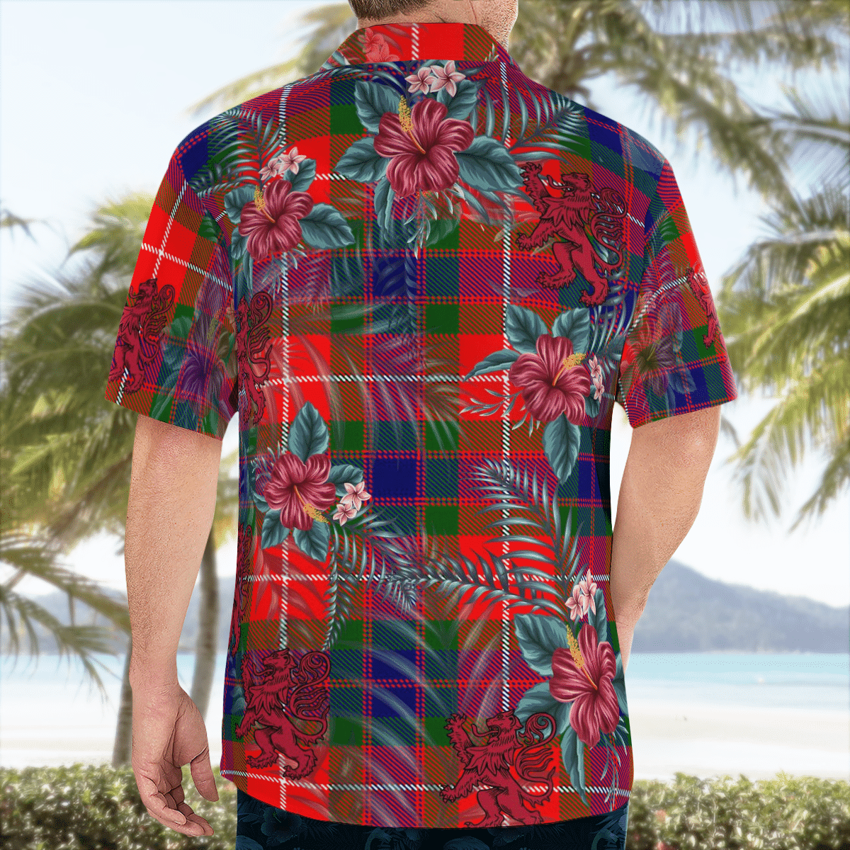 Clan Fraser Lovat Modern Tartan Scottish Lion Hawaiian Shirt YN11 Fraser Lovat Modern Tartan Tartan Hawaii Shirt   