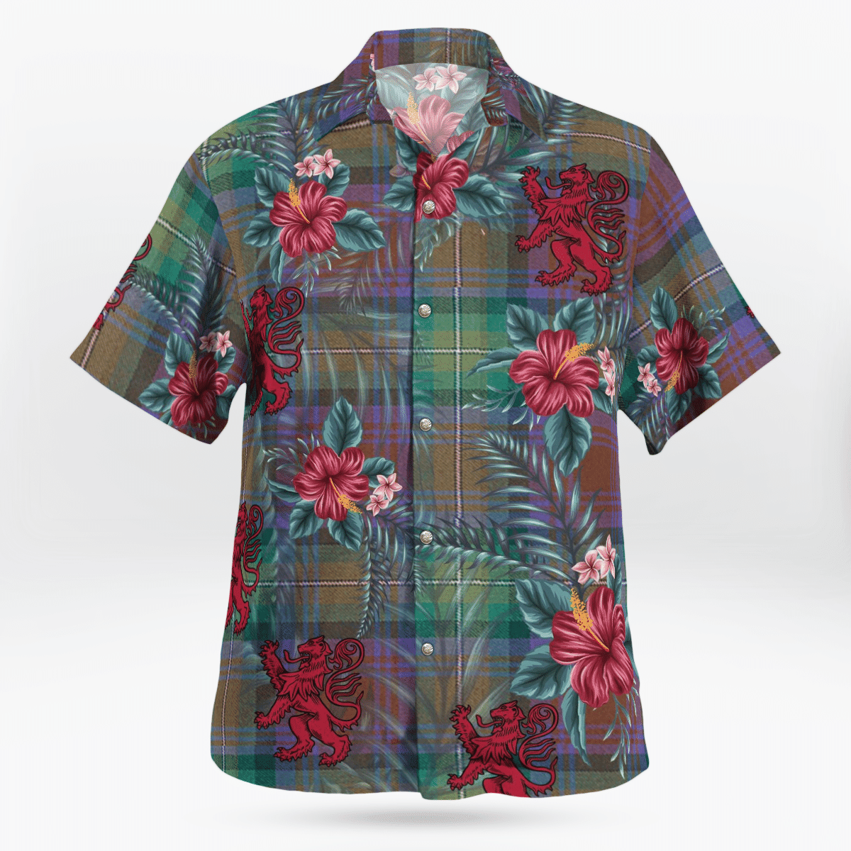 Clan Isle of Skye Tartan Scottish Lion Hawaiian Shirt TT83 Isle of Skye Tartan Tartan Hawaii Shirt   