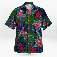 Clan Dundas Modern Tartan Scottish Lion Hawaiian Shirt FR27 Dundas Modern Tartan Tartan Hawaii Shirt   