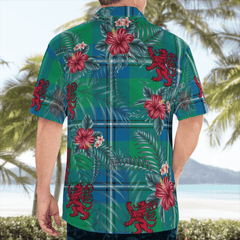 Clan Irvine Ancient Tartan Scottish Lion Hawaiian Shirt EP21 Irvine Ancient Tartan Tartan Hawaii Shirt   