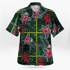 Clan MacArthur Modern Tartan Scottish Lion Hawaiian Shirt VC57 MacArthur Modern Tartan Tartan Hawaii Shirt   