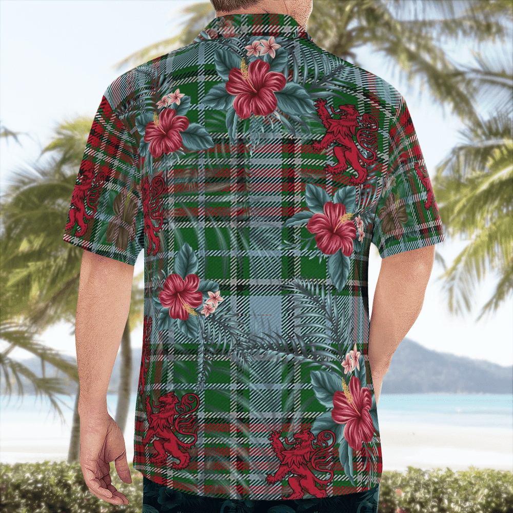 Clan Gayre Tartan Scottish Lion Hawaiian Shirt AN99 Gayre Tartan Tartan Hawaii Shirt   
