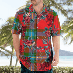 Clan MacLaine of Loch Buie Tartan Scottish Lion Hawaiian Shirt TO94 MacLaine of Loch Buie Tartan Tartan Hawaii Shirt   
